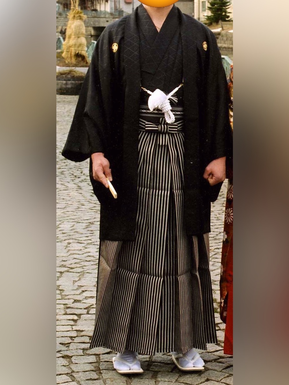Men’s Montsuki Haori Hakama  size Japanese Large  set